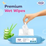 UltraSoft Baby Wet Wipes With Lid | Enriched with Vitamin E & Aloe Vera | Alcohol-Free, Thick & Gentle Wipes | Safe for Newborns & Toddlers | Pack Of 1 (72 Wipes) - Image 3
