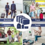 7 Set Travel Organizer Bag/Packing Cubes/Bags for Luggage/Suitcases/Travel Accessories/Compression Storage Shoe Bag/Clothing Underwear for Man & Womenl Nylon (navy blue) - Image 6
