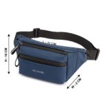 WILDHORN Waist Bag for Men & Women | Water-Resistant Crossbody Sling Fanny Pack with Dual Zipper Compartments & Adjustable Strap for Travel & Daily Use (Blue) - Image 4
