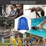 MAKABEE Drawstring Backpack 6Pcs Drawstring Gym Bags Black Draw String Bags Backpack for Sports, Gym, Travel, Swimming, Beach (6 Colors) - Image 8