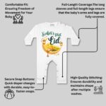 ARVESA My First Eid Baby Jumpsuit for Baby Boy and Baby Girl Cotton 0–12 Months Design No 2126 My First Eid - Image 4