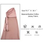 Instant Chiffon Hijab with Tie Back Under Cap Solid Color Soft Chiffon Scarf With Hijab Inner Caps For Muslim Women - Image 4