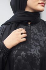 Printed Abaya For Women Elegant Modest Wear Burqa Islamic Naqab Fashion Stylish Dubai Abaya (Flower Print) - Image 4