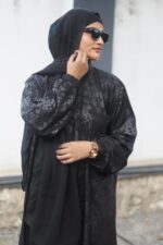 Printed Abaya For Women Elegant Modest Wear Burqa Islamic Naqab Fashion Stylish Dubai Abaya (Flower Print) - Image 5