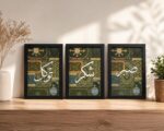Islamic Wall Art Frame Set of 3 – Arabic Calligraphy Sabr Shukr Tawakkul | MDF & Glass Framed Wall Hanging | Muslim Home Décor (Black A4 Framed) - Image 3