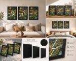 Islamic Wall Art Frame Set of 3 – Arabic Calligraphy Sabr Shukr Tawakkul | MDF & Glass Framed Wall Hanging | Muslim Home Décor (Black A4 Framed) - Image 4