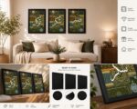 Islamic Wall Art Frame Set of 3 – Arabic Calligraphy Sabr Shukr Tawakkul | MDF & Glass Framed Wall Hanging | Muslim Home Décor (Black A4 Framed) - Image 5