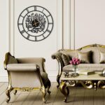 Metal Arabic Number Wall Clock | Modern Islamic Wall Art Decor | Silent Big Size Islamic Wall Clock for Home Decor, Muslim Gifts. (40 cm) DA-107 - Image 3