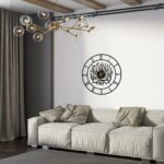 Metal Arabic Number Wall Clock | Modern Islamic Wall Art Decor | Silent Big Size Islamic Wall Clock for Home Decor, Muslim Gifts. (40 cm) DA-107 - Image 4