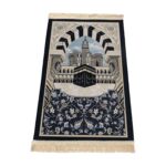 Prayer Rug Thick Traditional Eid Ramadan Mat for Kids Men Women Ramadan Gift 70x110cm Building - Image 5