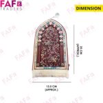 FAF Girl & Boy Velvet Prayer Mat | Children janamaz Prayer Rug for Kids (Upto 3 Years) | Soft Thick Namaz Mat, Portable Travel Janemaaz | Mussalla for Home, Mosque & Ramzan, Hajj and Umrah (Maroon) - Image 3