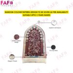 FAF Girl & Boy Velvet Prayer Mat | Children janamaz Prayer Rug for Kids (Upto 3 Years) | Soft Thick Namaz Mat, Portable Travel Janemaaz | Mussalla for Home, Mosque & Ramzan, Hajj and Umrah (Maroon) - Image 7