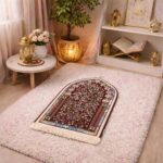 FAF Girl & Boy Velvet Prayer Mat | Children janamaz Prayer Rug for Kids (Upto 3 Years) | Soft Thick Namaz Mat, Portable Travel Janemaaz | Mussalla for Home, Mosque & Ramzan, Hajj and Umrah (Maroon) - Image 8