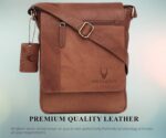 WildHorn Leather Sling Messenger Bag for Men I Multipurpose Crossbody Bag I Travel Bag with Adjustable Strap I IDIMENSION: L- 8 inch H- 10.5 inch W- 2.75 inch - Image 5