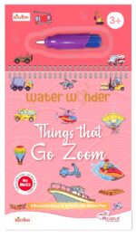 Reusable Magic Water Coloring Book For Kids, Educational Fun Time for Kids, Mess-Free Art with Quick Dry Technology (Vehicles Theme | 4 Reusable Coloring & Activity Boards | 1 Refillable Water Pen) - Image 3