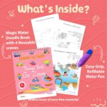 Reusable Magic Water Coloring Book For Kids, Educational Fun Time for Kids, Mess-Free Art with Quick Dry Technology (Vehicles Theme | 4 Reusable Coloring & Activity Boards | 1 Refillable Water Pen) - Image 4