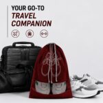 Shoe Bags for Travel Set of 03 – Waterproof Shoe Covers with Transparent Window | Travel Shoe Organizer for Men & Women | Dust Proof Shoe Storage Pouches for Suitcase, Gym & Closet (Maroon) - Image 5