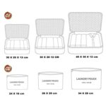 6 Set Packing Cubes Various Sizes Packing Organizer for Travel Accessories Luggage Carry On Suitcase Lightweight Travel Essential Bag (Grey) - Image 3