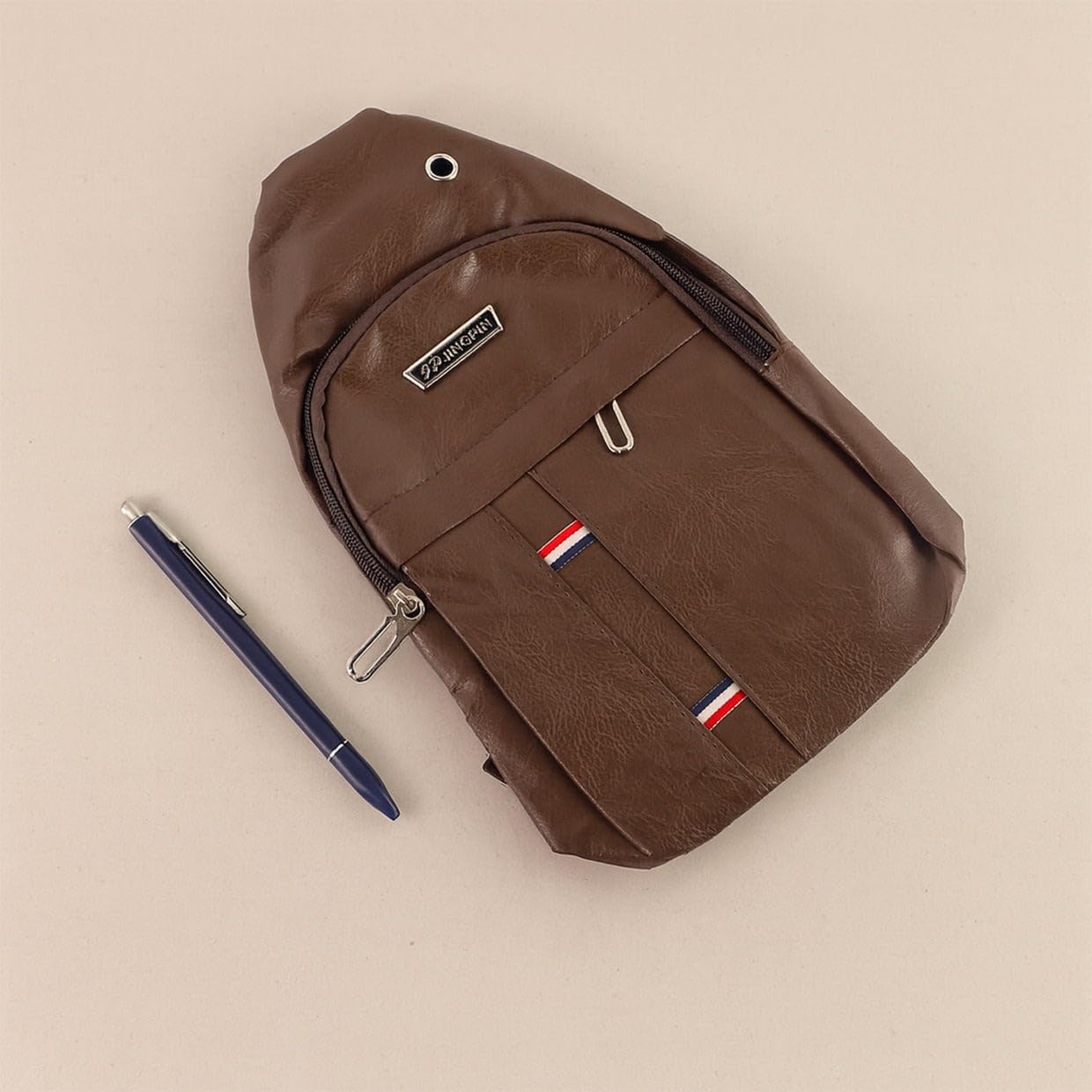 Oblivion Crossbody Bags for Men – Multicolor Stylish Waterproof Unisex Anti-Theft Chest Backpack with USB Port – Casual Travel Shoulder Sling Bag for Passport, Mobile & Wallet (Brown) - Image 5