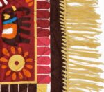 Velvet Prayer Mat Pack of 3 for Pooja Aasan Sitting | Multicolor Rangoli Square Meditation Carpet | Soft Aasan Mat for Mandir Puja Yoga Floor Seating Traditional Rectangle Design, P3 - Image 5