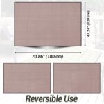 ARSUK Plastic Floor Mat Indoor Outdoor Rugs Soft Foldable Waterproof Mats Reversible Straw Rug for Kids Room, Living Room, Patio, Beach, Picnic, Yoga, Prayer, Camping, Lawn, Park, Deck Garden - Image 3