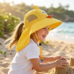 SYGA Children’s Cute Pink Bunny Sun Hat UPF 50+ Wide Brim UV Protection Bucket Hat, Lightweight Breathable Summer Beach Fishing Hat for 3–10 Years Boys & Girls - Image 3
