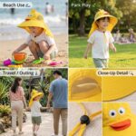 SYGA Children’s Cute Pink Bunny Sun Hat UPF 50+ Wide Brim UV Protection Bucket Hat, Lightweight Breathable Summer Beach Fishing Hat for 3–10 Years Boys & Girls - Image 4