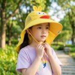 SYGA Children’s Cute Pink Bunny Sun Hat UPF 50+ Wide Brim UV Protection Bucket Hat, Lightweight Breathable Summer Beach Fishing Hat for 3–10 Years Boys & Girls - Image 7
