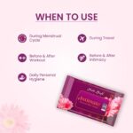 Intimate Wipes Women – 50 Wipes (Pack of 5 x 10) | Menthol & Fragrance Extract | pH Balanced, Alcohol & Paraben Free | Skin-Friendly Daily Hygiene - Image 4