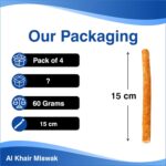 Al Khair Peelu Miswak Stick Natural Toothbrush, Sewak Miswak Sticks for Teeth Whitening, Organic Natural Sticks for Humans Vacuum Sealed Toothbrushes, for Healthy Gums, Teeth, Fresher Breath (4) - Image 4