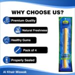 Al Khair Peelu Miswak Stick Natural Toothbrush, Sewak Miswak Sticks for Teeth Whitening, Organic Natural Sticks for Humans Vacuum Sealed Toothbrushes, for Healthy Gums, Teeth, Fresher Breath (4) - Image 5