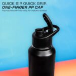 Nivia Dominator Stainless Steel Water Bottle 750ML With Sipper, Durable, Leak-Proof, Easy Grip, Easy-to-Clean, Odour-Free Bottle with Secure Cap For School, Travel, Gym & Work (Black) - Image 5
