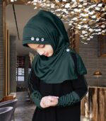 Mehar Riya Hijab for Girls | Side Cut Hijab with Glitter Button | Breathable Iqra Fabric | School, Madrasa for Teenagers | Modest Fashion Headscarf for Girls - Image 6