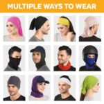 Bandana Under Scarf Hijab Cap Under Caps for Turban Head Wraps Scarf Solid Color Hijab Tube Unisex Stretch Dreadlocks Neck Cover - Image 3