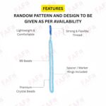 FAF Crystal Tasbeeh Manual Counter – 99 Islamic Prayer Beads | Tasbih for Muslims, Dhikr/Misbahah/Zikr Beads | Crystal Tasbeeh Mala for Men & Women, Ramadan & Eid Islamic Gift (light Blue) - Image 6