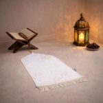FAF Custom Baby Janamaz Prayer Mat | Customize Kids Islamic Prayer Rug for Boy & Girl (1 to 10) | Soft Thick Namaz Mat, Portable Travel Janemaaz | Mussalla for Home, Mosque, Hajj & Umrah (White) - Image 5
