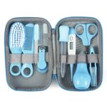 PandaEar Baby Healthcare and Grooming Kit, Baby Safety Set Baby Comb, Brush, Finger Toothbrush, Nail Clippers, Scissors, Nasal Aspirator, Baby Essentials Nursery Care Kit (Blue) - Image 4