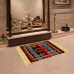Kuber Industries Velvet Prayer Mat - Meditation Carpet, Pooja Aasan, Flower Square Traditional Mat - Small, Multicolor (Pack of 2) - Image 3