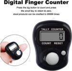 5 Pcs Mini Hand Tally Counter Finger Ring Digital Counter – Electronic Counting Machine for Mantra Jap, Cricket Umpire, Sports, Meditation & Daily Use (Random Color) - Image 3