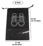 Portable Travel Shoe Storage Bags Dustproof Drawstring Shoes Bags with Transparent Slot Waterproof Packing Organizers for Women Men (6 Pcs) - Image 4