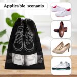 Portable Travel Shoe Storage Bags Dustproof Drawstring Shoes Bags with Transparent Slot Waterproof Packing Organizers for Women Men (6 Pcs) - Image 5