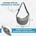 Crossbody Bags for Women & Men | Stylish Sling Bags | Side Bag for Woman | Half Moon Crossbody | Chest Bag | Waist Bag for Woman | Sling Bag for Casual & Travel – Light Grey - Image 3