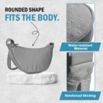 Crossbody Bags for Women & Men | Stylish Sling Bags | Side Bag for Woman | Half Moon Crossbody | Chest Bag | Waist Bag for Woman | Sling Bag for Casual & Travel – Light Grey - Image 5
