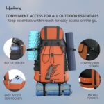 Lifelong 80 Ltr Travel Backpack - Rucksack Bags For Men & Women's - Trekking Bag Laptop Compartment - Tourist Bag For Travel, Hiking, Camping & Trekking- Rucksack Bag Accessories - Orange, 1 - Image 4