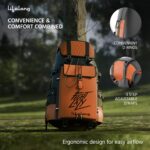 Lifelong 80 Ltr Travel Backpack - Rucksack Bags For Men & Women's - Trekking Bag Laptop Compartment - Tourist Bag For Travel, Hiking, Camping & Trekking- Rucksack Bag Accessories - Orange, 1 - Image 5