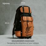 Lifelong 80 Ltr Travel Backpack - Rucksack Bags For Men & Women's - Trekking Bag Laptop Compartment - Tourist Bag For Travel, Hiking, Camping & Trekking- Rucksack Bag Accessories - Orange, 1 - Image 6