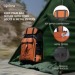 Lifelong 80 Ltr Travel Backpack - Rucksack Bags For Men & Women's - Trekking Bag Laptop Compartment - Tourist Bag For Travel, Hiking, Camping & Trekking- Rucksack Bag Accessories - Orange, 1 - Image 7