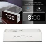 Digital LED Mirror Alarm Clock for Heavy Sleepers Kids Large LED Display with Snooze Time Temperature Function for Bedroom, Office, Travel Battery Powered and USB Power - Image 6