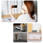 Digital LED Mirror Alarm Clock for Heavy Sleepers Kids Large LED Display with Snooze Time Temperature Function for Bedroom, Office, Travel Battery Powered and USB Power - Image 7