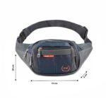 Ayaha Waist Bag Travel Handy Hiking Zip Camera Pouch Money Phone Belt Sport Bag Bum Multipurpose Belt Bag for Men and Women Polyester Waist Pack Fanny Bag Mobile (Navy Blue) - Image 5